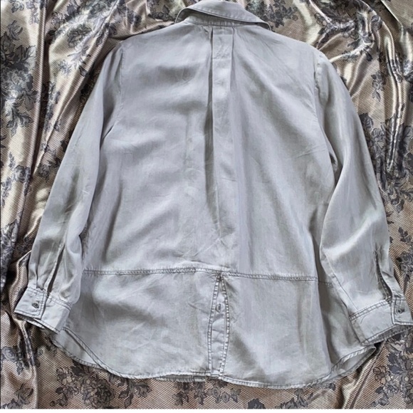 TERRE BLUE. Gray Button down long sleeve shirt- XXL - Picture 2 of 2